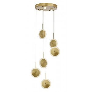 METAL LED and SILICONE ANTIQUE and CHROME PLATED CHANDELIER 40 CM DIAMETER LOAD: 115 CM